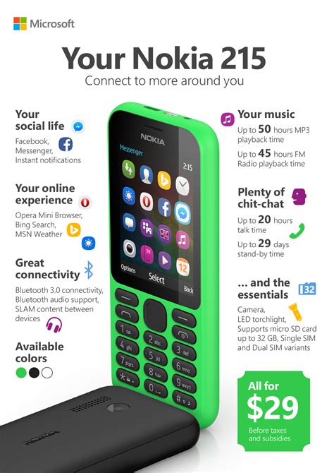 Ces Nokia 215 Announced Welcome Back Microsoft Smartphone