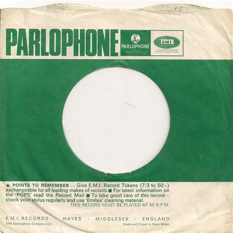 My Personal Record Guide The Beatles Parlophone Company Sleeves