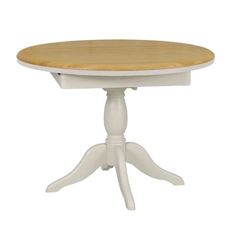 Take the avalon 45″ white. Stag Cromwell 106-145cm Extending Round Pedestal Dining ...