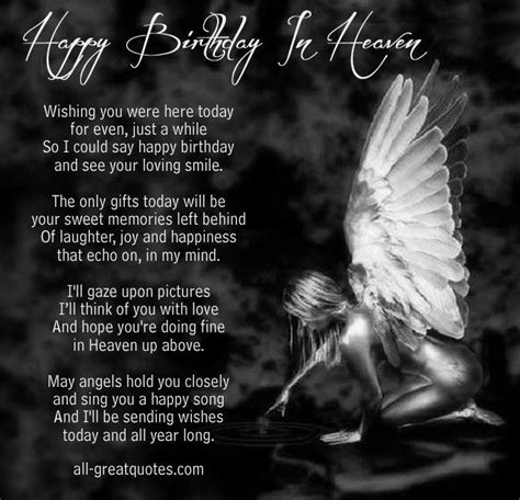 Happy Birthday In Heaven Poem Pictures Photos And Images For Facebook