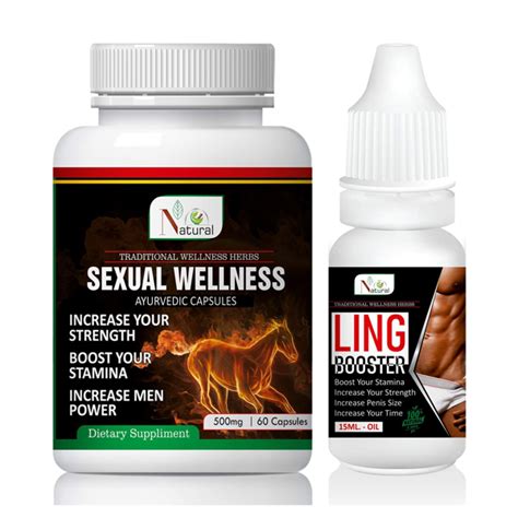 Buy Natural Sexual Wellness Ayurvedic Capsule 60s Ling Booster Oil