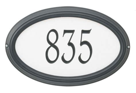 Reflective House Number Sign Personalized Oval Address