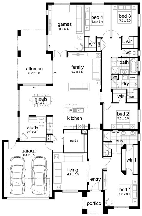4 Bedroom Floor Plan Design Floorplansclick