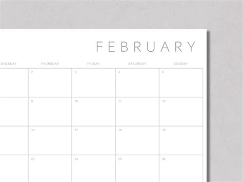 2023 Calendar Printable 2023 Monthly Planner Minimalist Etsy