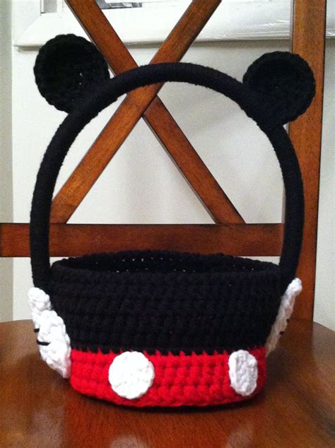 Crochet Mickey Mouse Easter Basket Crochet Mickey Mouse Easter