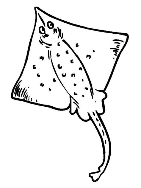 Printable Manta Ray Coloring Page. Moving like a graceful bird in the