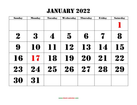 Free Printable Calendar 2022 Large Print Calendar Example And Ideas
