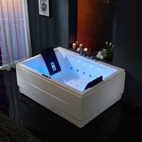 Luxury 71 Modern Luxury 2 Person Acrylic Corner Whirlpool Air Massage Bathtub Rectangular 3