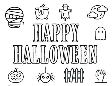 Tipografía Halloween Halloween Para Colorear Letra De Happy Páginas