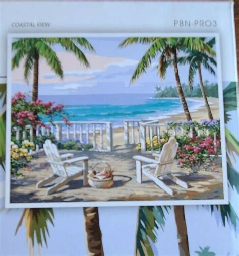 Royal Langnickel Coastal View Paint By Number Kit Beach Pro Pbn Pro3