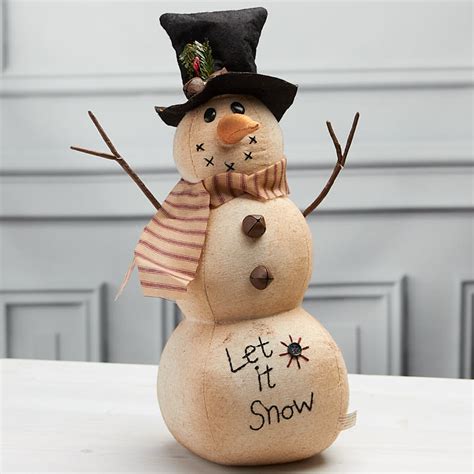 Let It Snow Primitive Snowman Whats New Primitive Primitive