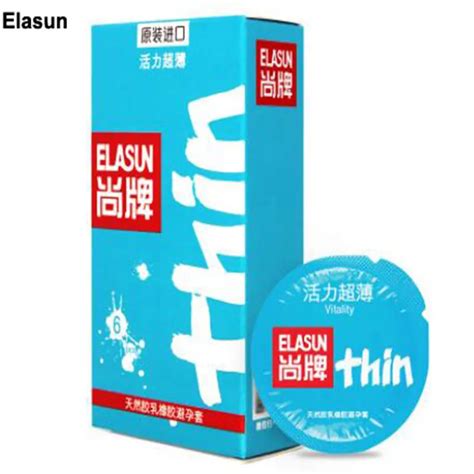 Elasun 6pcs Ultra Super Thin Condoms For Men 004 Penis Sleeve Natural Latex Rubber Condom Lover