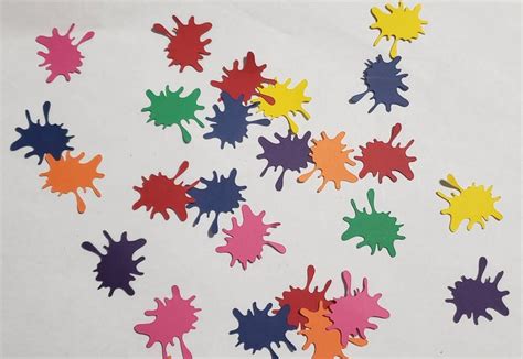 Paint Party Confetti Paint Splatter Confetti Artist Palette Etsy