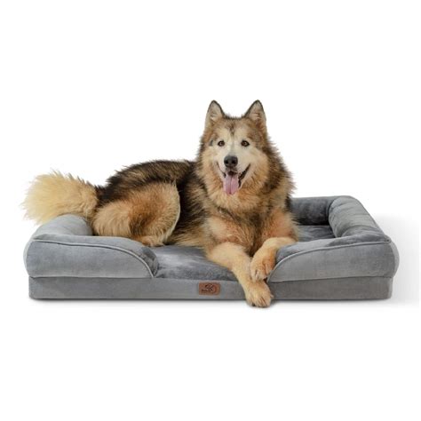 Bedsure Orthopedic Dog Bed Bolster Dog Beds For Mediumlargeextra