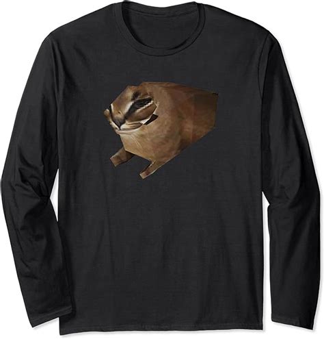 Big Floppa Meme Low Poly Floppa Meme Cat Long Sleeve T Shirt Amazon