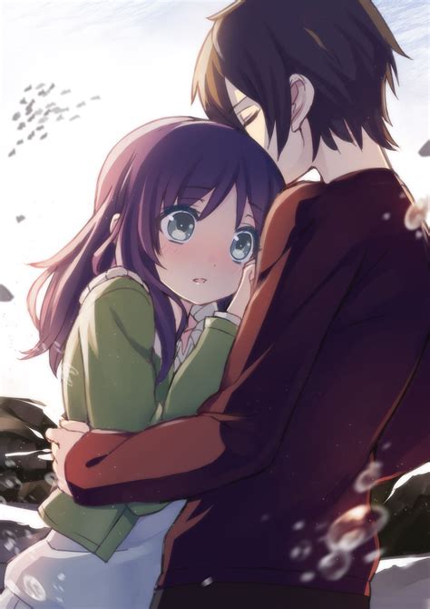 Anime Art Anime Couple Romantic Love Sweet Hug