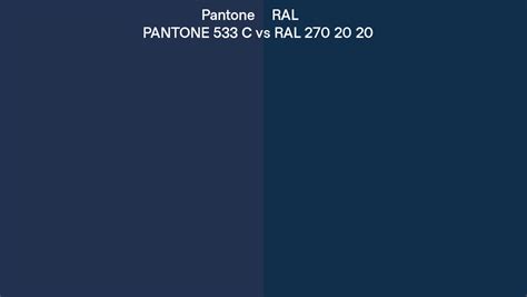 Pantone 533 C Vs Ral Ral 270 20 20 Side By Side Comparison