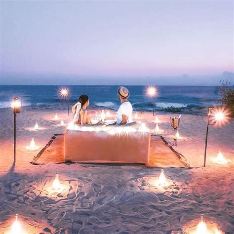 A Private Dinner For Two Under The Beautiful Moonlight Organized On The Beach Quintessential
