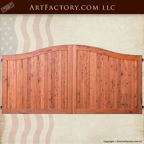 Arched Double Simple Wooden Driveway Entry Gates Dwg954 Wooden