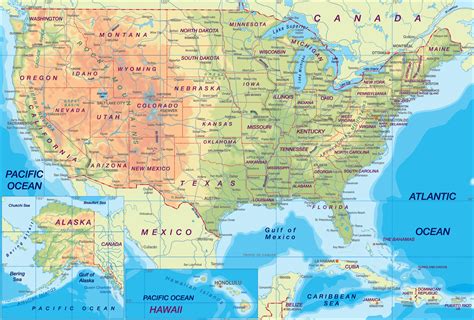 Peta Amerika Serikat United States Map