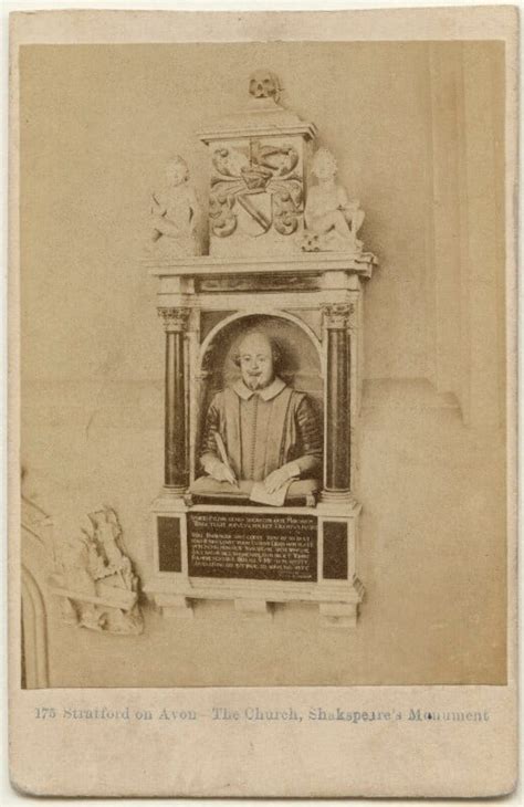 npg x197552 funerary monument to william shakespeare by gerard johnson portrait national