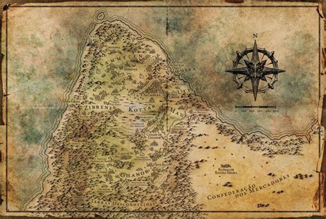Mapa De Ghanor E Dos Sete Reinos Mapa Mapas Medievais Rpg