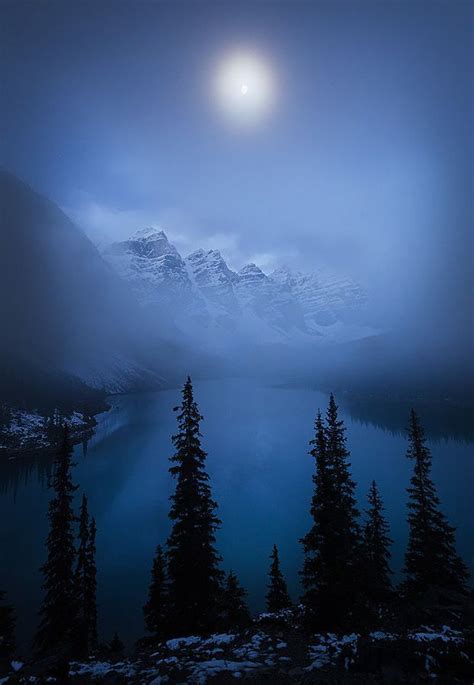 Moonlit Moraine By Lijah Hanley Moonlight Photography Moonlight