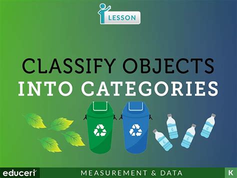 Classify Objects Into Categories Lesson Plans