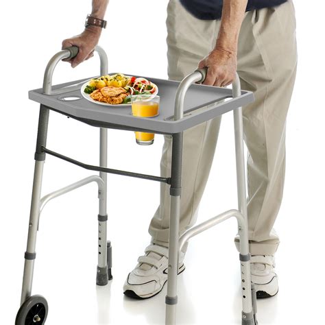 Walker Tray With 2 Cup Holders Fits Most Standard Walkers By