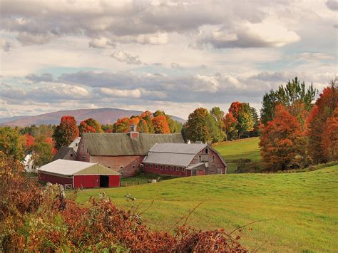 Farm In Autumn In Newbury Vermont Photograph By Nancy Griswold Fine