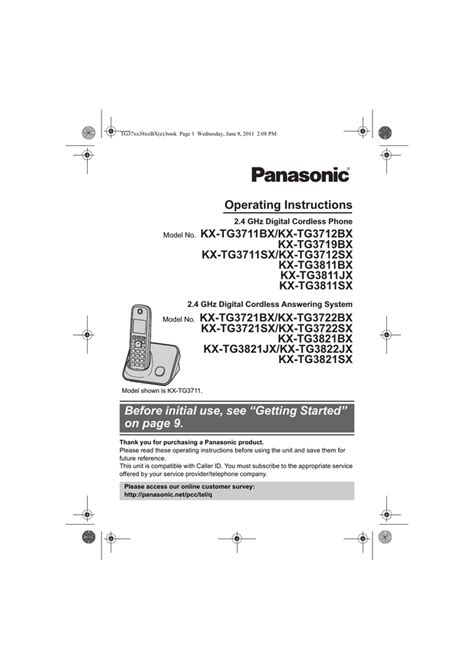 Kx Tgea20 User Manual