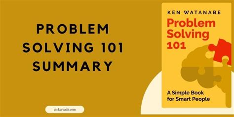 Problem Solving 101 Summary And Review