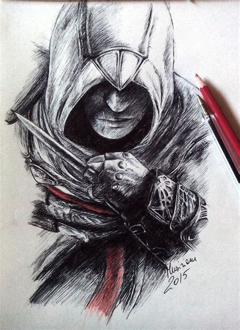 Altair Ibn La Ahad Ballpoint Pen And Red Pencil Assassins Creed
