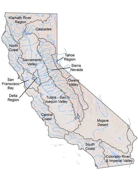 Northern California Rivers Map Klipy California Rivers Map