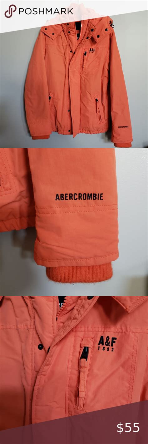 abercrombie mens small orange hooded winter jacket winter jackets jackets abercrombie and