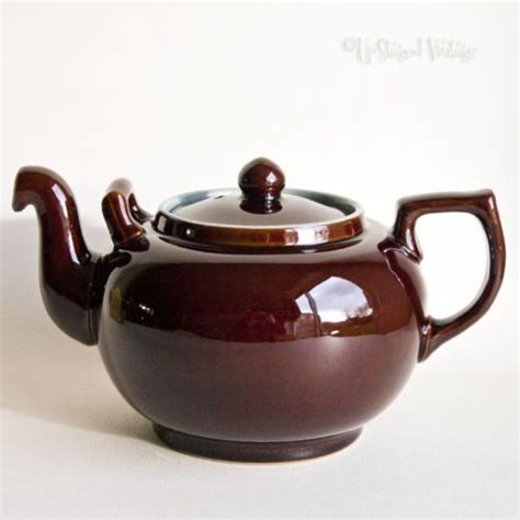 Rare Vintage 1950s Teapot Denby Homestead Brown Large 4 Pint Tea Pot