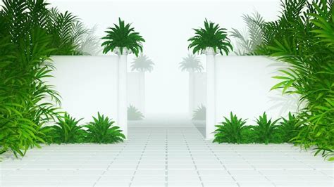 Premium Photo Abstract Wall Plant 3d Render