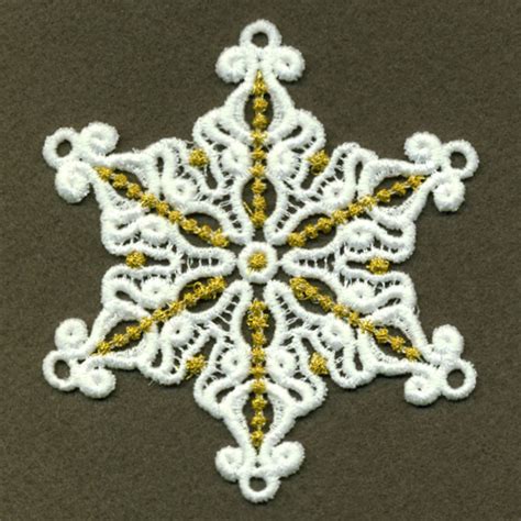Fsl Snowflakes Free Standing Lace Christmas Ornament Machine Etsy