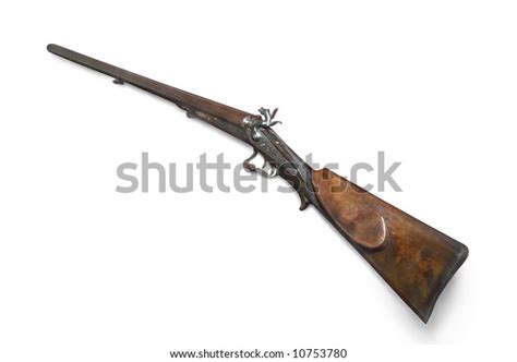 Hunting Doublebarrelled Gun Lefaucheux System Lefaucheux Stock Photo