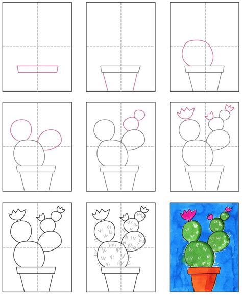 How To Draw A Cactus · Art Projects For Kids Kindergarten Art Projects