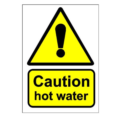 Safety Signage Caution Hot Water Hazard Sign