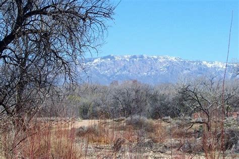 Albuquerque Nm View Of Sandia Mountains From Along The Rio Grande