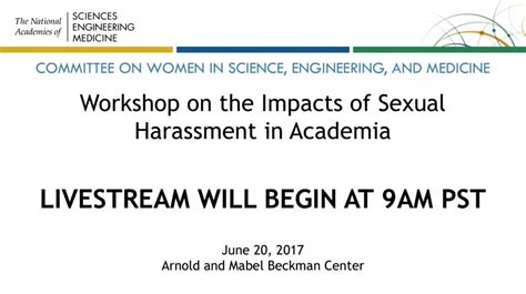 sexual harassment in academia committee meeting 3 and public workshop june 20th 2017 on vimeo