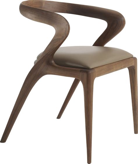 Salma Dining Chair By Agrippa Contemporary Transitional Midcentury Modern Leather Wood