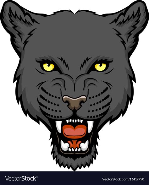 Panther Head Royalty Free Vector Image Vectorstock