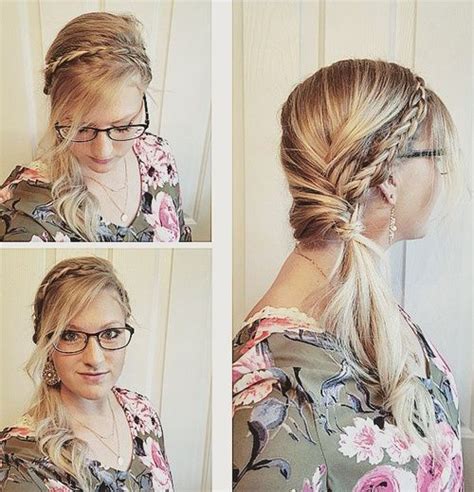 20 Great Ponytails With Bangs Inspiration Ideas Messy Braided