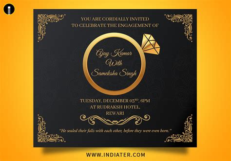 Top 53 Imagen Ring Ceremony Invitation Card Background Hd Vn