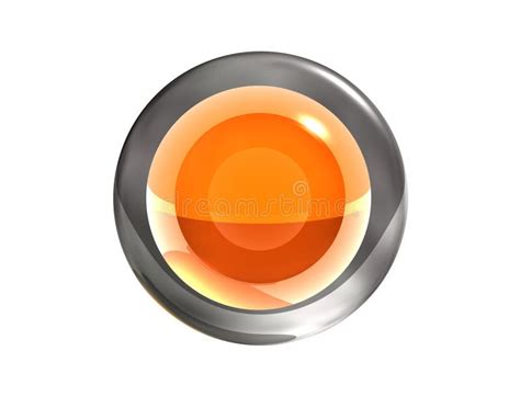 3d Orange Button Stock Illustration Illustration Of Sphere 9873457