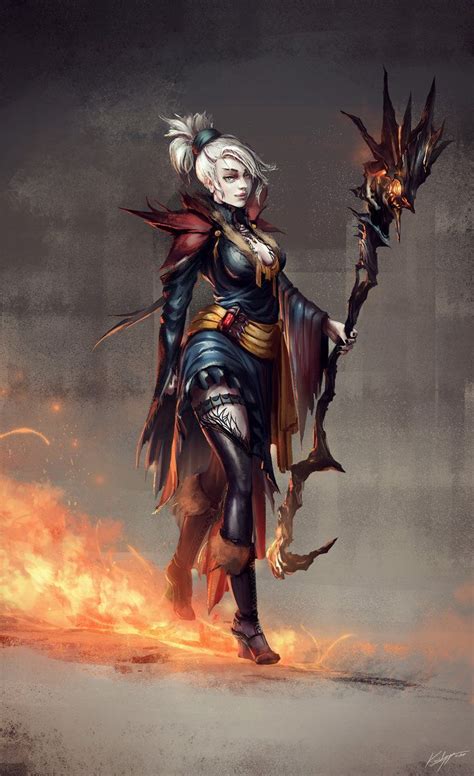Fire Witch By Kailyze On Deviantart Character Art Art Witch