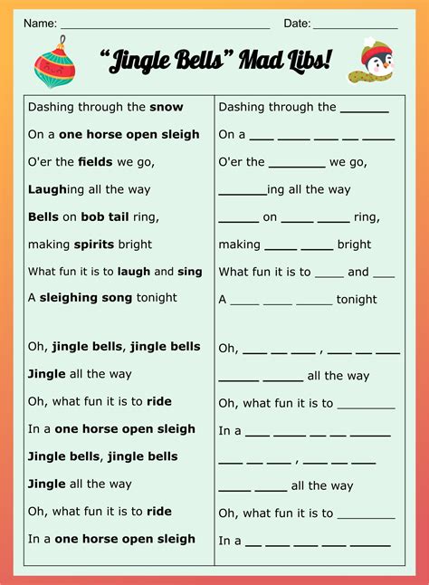 Many thematic printable papers this christmas that could be a lovely way to boost the creativity of your kids! 7 Best Images of Mad Libs Printable Christmas Cookies - Christmas Carol Mad Libs Printable ...